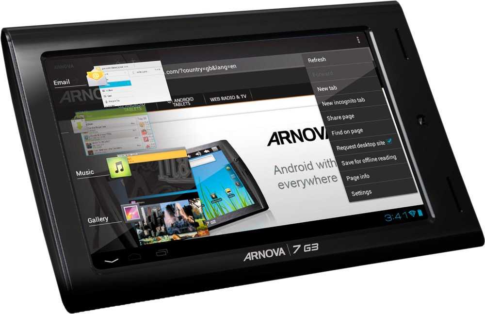 Archos 43 internet tablet 16gb (черный)