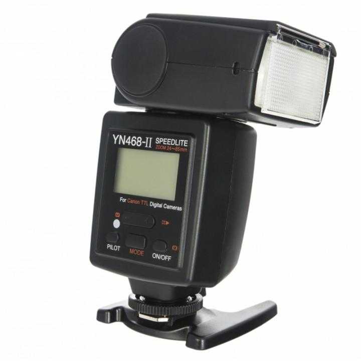 Фотовспышка YongNuo YN-468-II TTL Speedlite for Canon - подробные характеристики обзоры видео фото Цены в интернет-магазинах где можно купить фотовспышку YongNuo YN-468-II TTL Speedlite for Canon