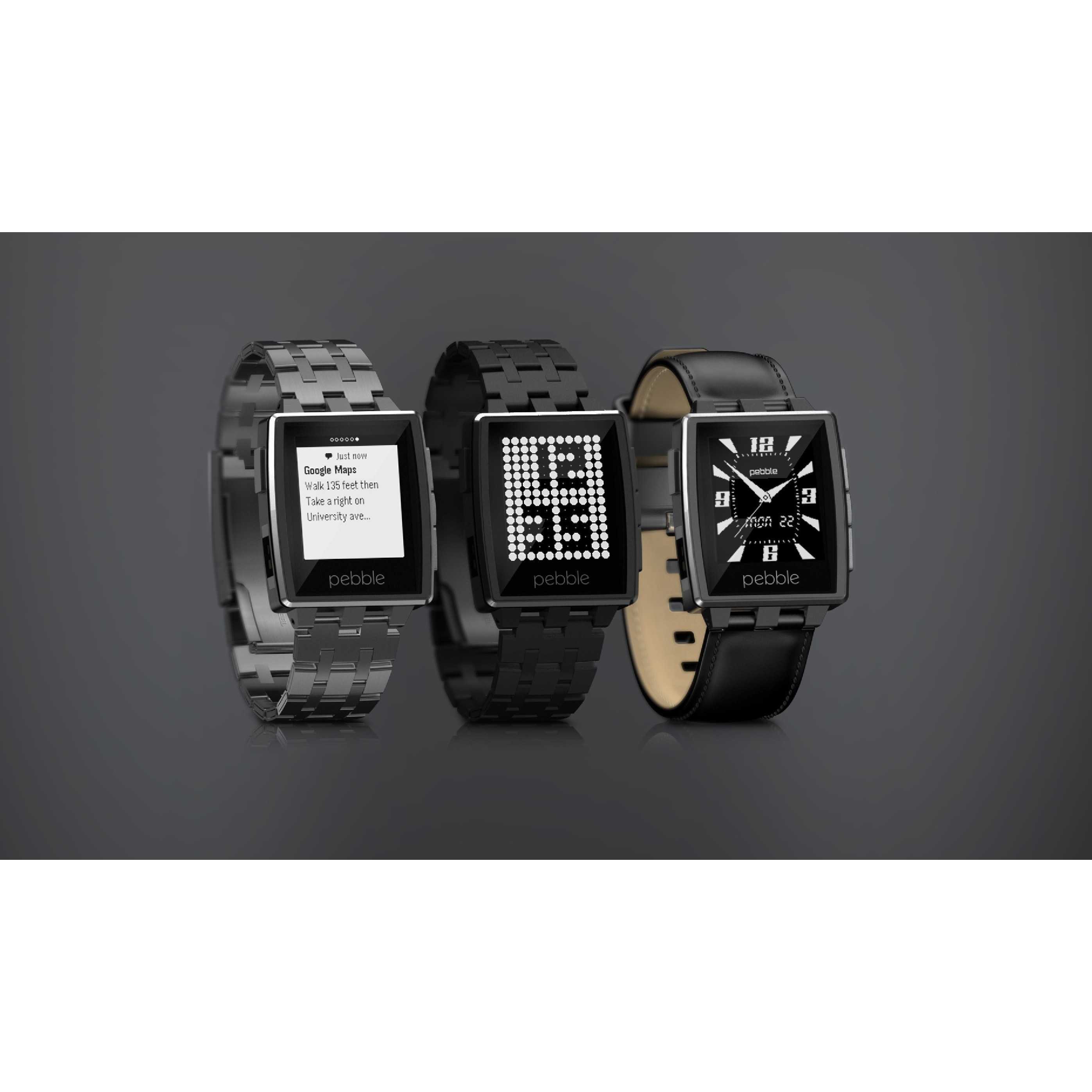 Смарт-часы pebble smartwatch steel черный купить за 9990 руб в екатеринбурге, отзывы, видео обзоры и характеристики