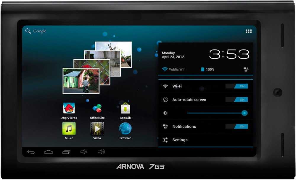 Планшет archos arnova 7h g3 4 гб wifi черный — купить, цена и характеристики, отзывы