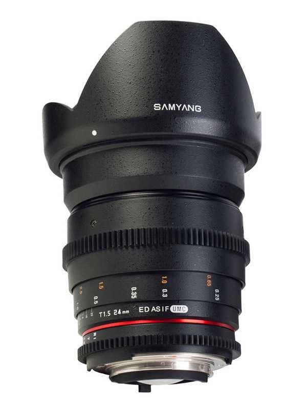 Объектив Samyang 24mm T15 ED AS UMC - подробные характеристики обзоры видео фото Цены в интернет-магазинах где можно купить объектив Samyang 24mm T15 ED AS UMC