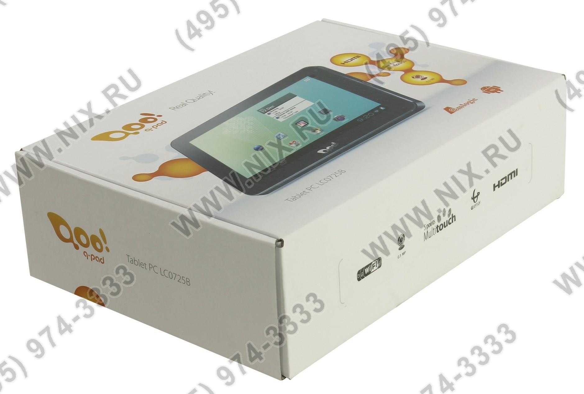 Планшет 3q qpad lc0723b 4 гб wifi черный — купить, цена и характеристики, отзывы