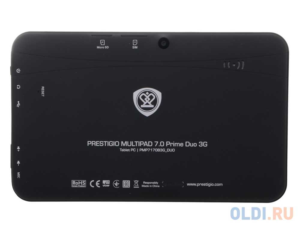 Планшет prestigio multipad 7.0 prime duo 3g 4 гб черный — купить, цена и характеристики, отзывы