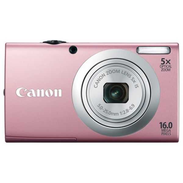 Canon powershot a2400 is (pink 16mpix zoom5x 2.7 720p sdhc is li-ion)