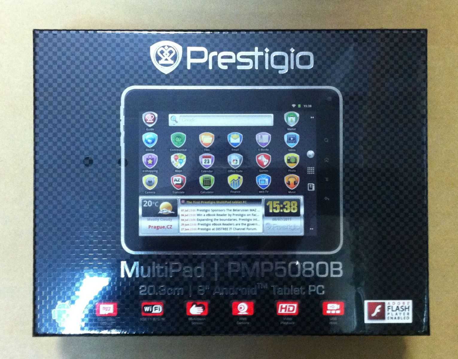 Планшет prestigio multipad pmp5080bru 4 гб черный