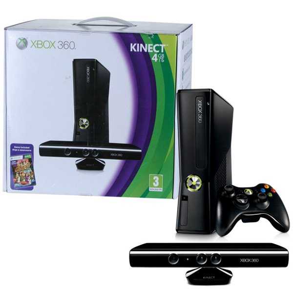 Microsoft xbox 360 slim 4gb / 4 gb + сенсор движения kinect + игра kinect adventures + kinect disneyland adventures (s4g-00159) - купить , скидки, цена, отзывы, обзор, характеристики - игровые приставки