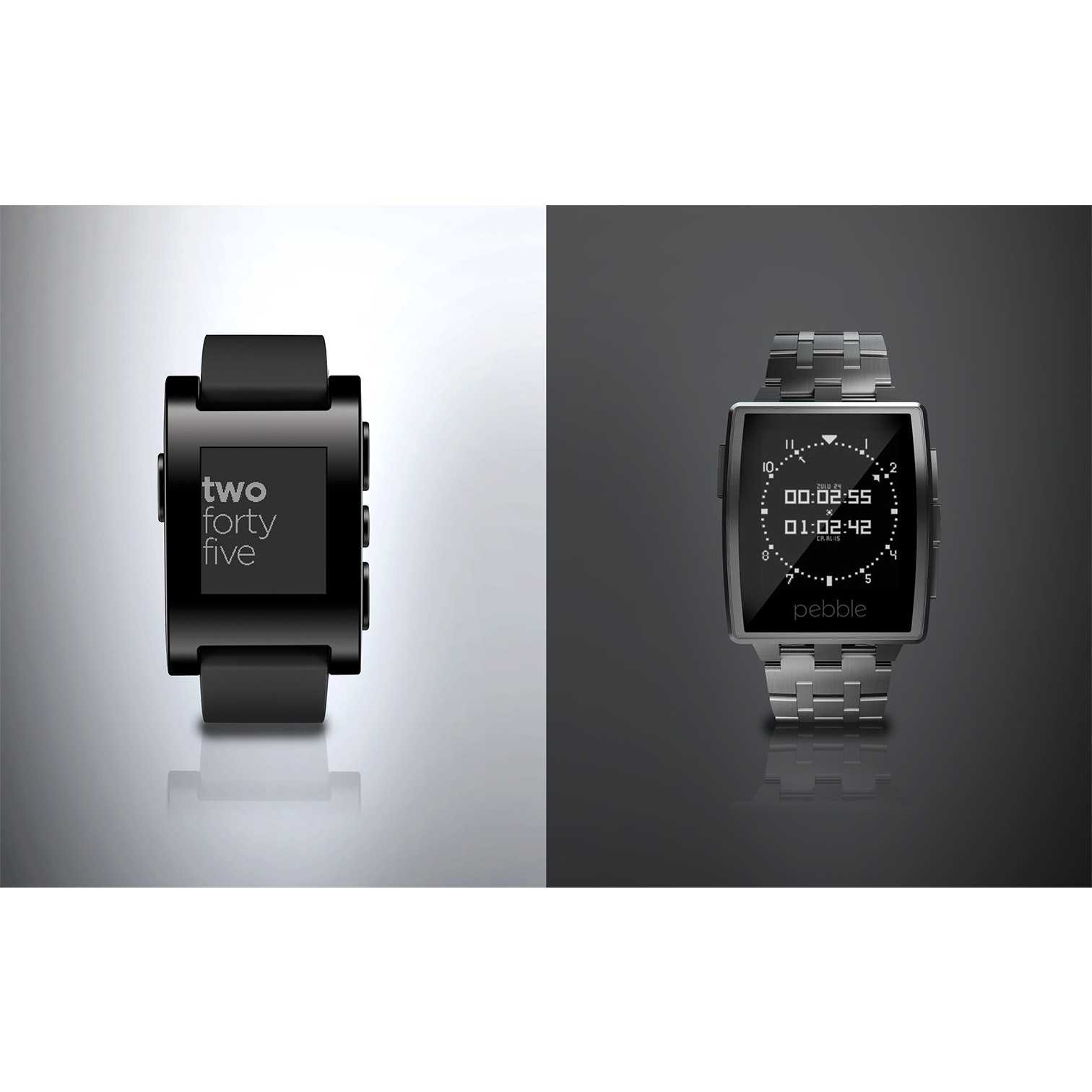 Смарт-часы pebble smartwatch steel черный