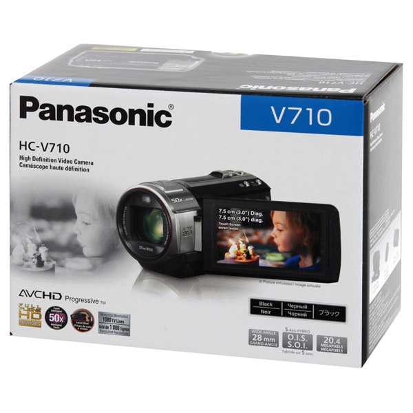 Видеокамера Panasonic HC-V710 Black - подробные характеристики обзоры видео фото Цены в интернет-магазинах где можно купить видеокамеру Panasonic HC-V710 Black