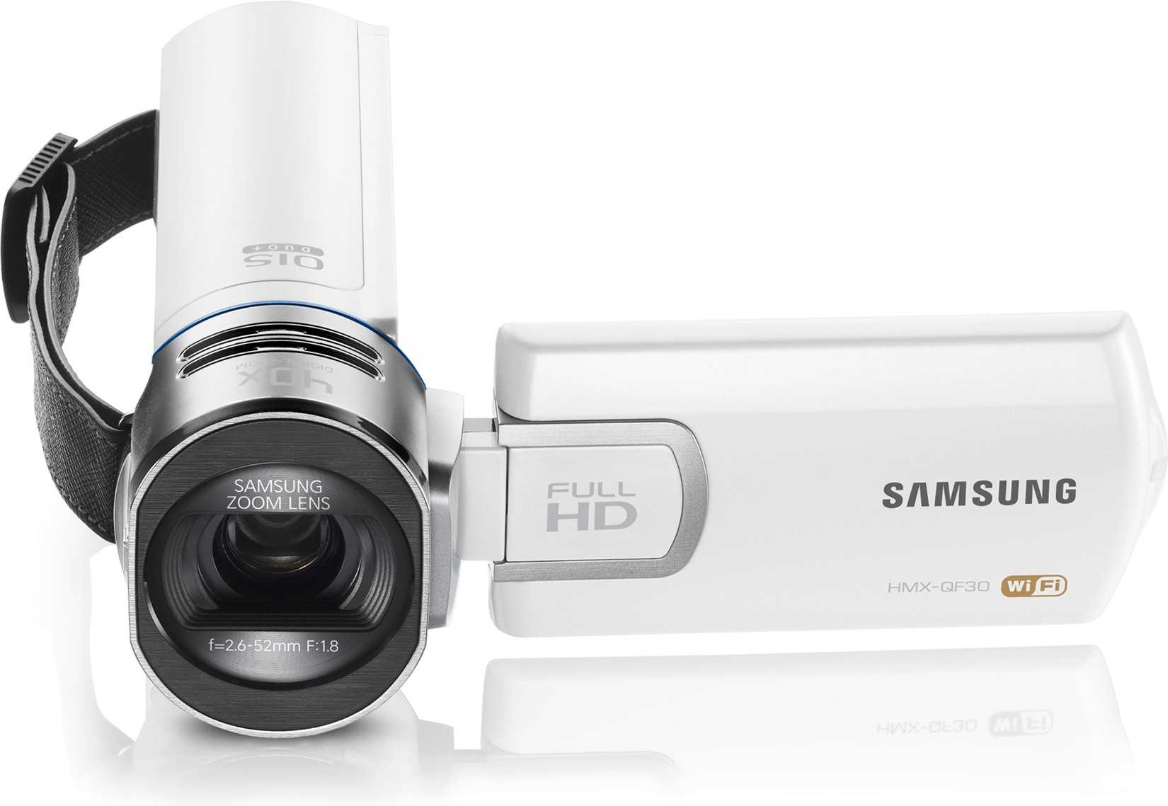 Видеокамера Samsung HMX-QF30 White - подробные характеристики обзоры видео фото Цены в интернет-магазинах где можно купить видеокамеру Samsung HMX-QF30 White