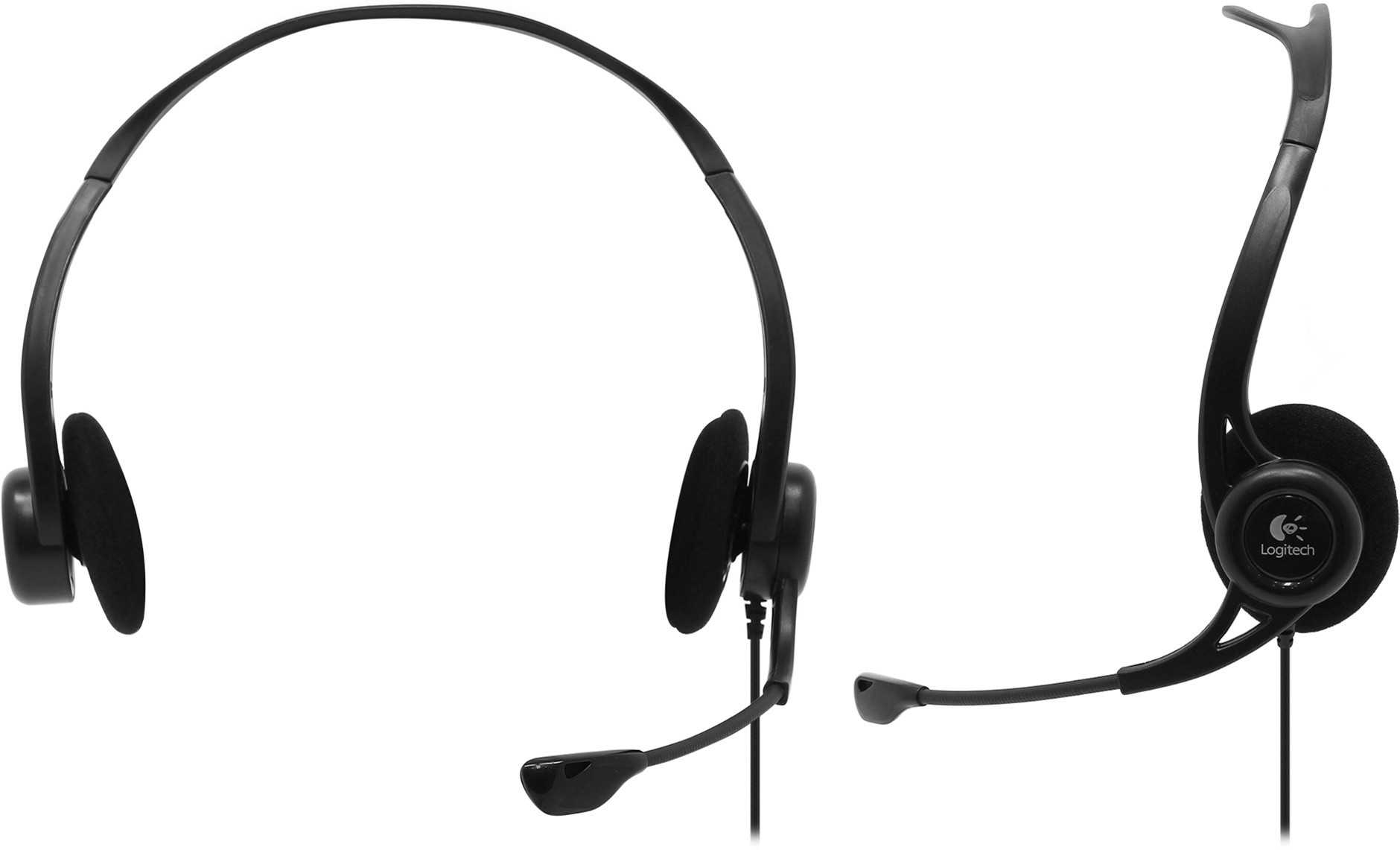 Наушники с микрофоном logitech pc headset 960 usb black — купить в городе липецк