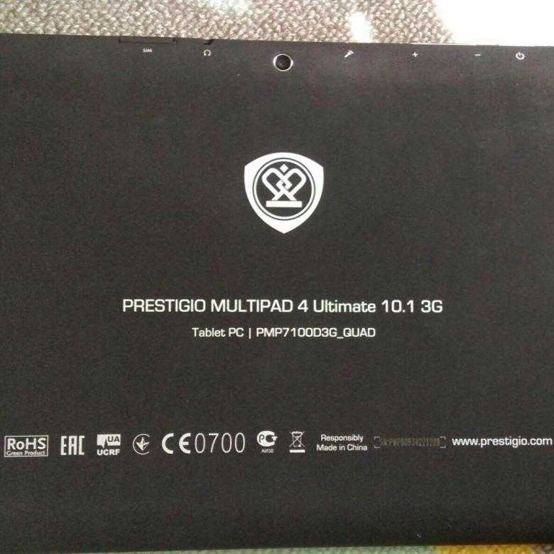 Планшет prestigio multipad 4 diamond 10.1 3g 16 гб черный