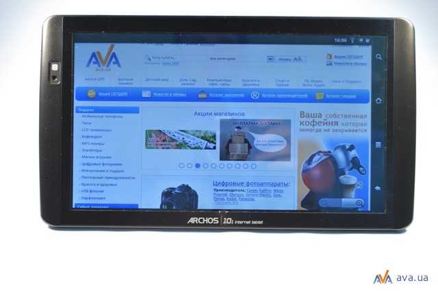 Планшет archos 43 internet tablet 16 гб wifi черный