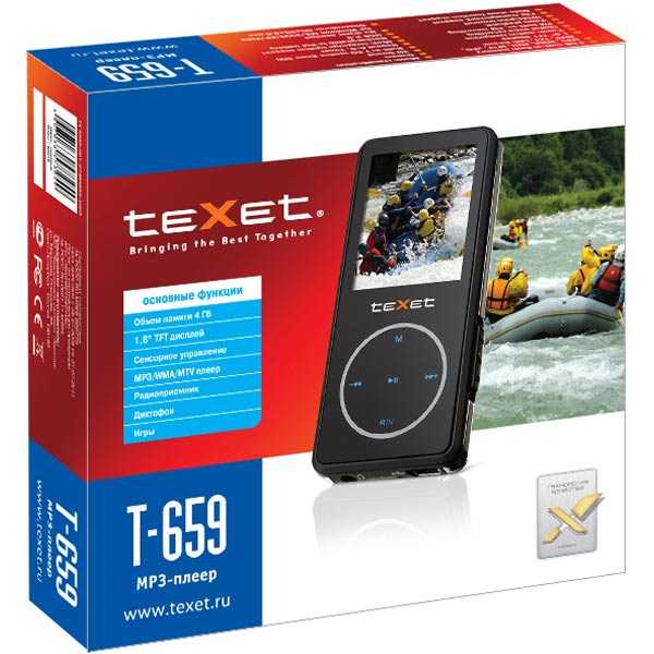 MP3-плеера TeXet T-40 - подробные характеристики обзоры видео фото Цены в интернет-магазинах где можно купить mp3-плееру TeXet T-40