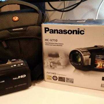 Видеокамера panasonic hc-v710ee-k,  черный 17.52mpx,  1920x1080 пикс (fullhd) , 3"lcd,  sd,  sdhc,  sdxc - купить , скидки, цена, отзывы, обзор, характеристики - видеокамеры