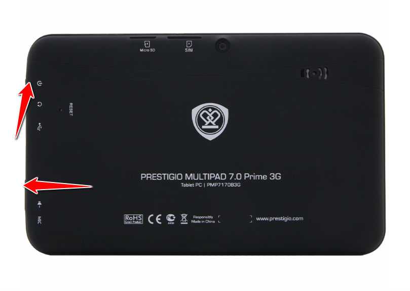 Планшет prestigio multipad 7.0 prime 3g (pmp7170b3g)