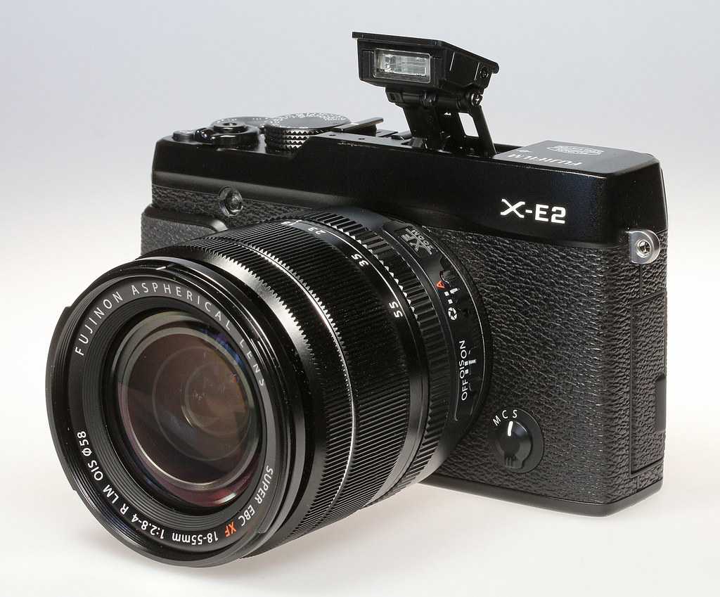 Фотоаппарат системный премиум fujifilm x-e2 kit 18-55 silver
